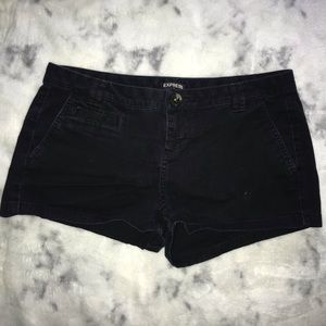 Express - black low rise shorts